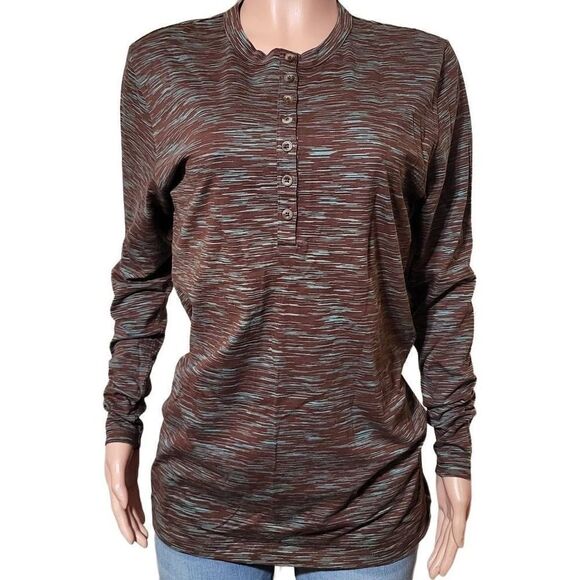 Pulp women ling sleeve henley multiple colors tee t-shirt M - Picture 2 of 5